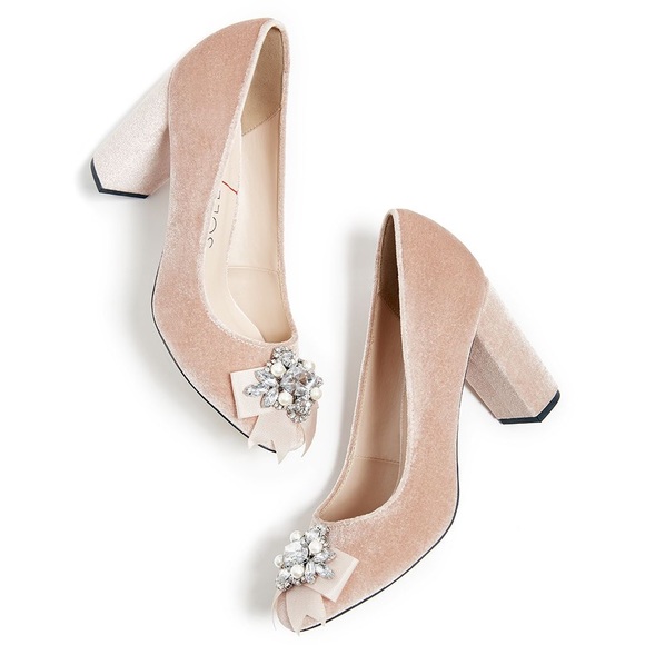 Sole Society Shoes - Primrose Velvet Embellished Pump